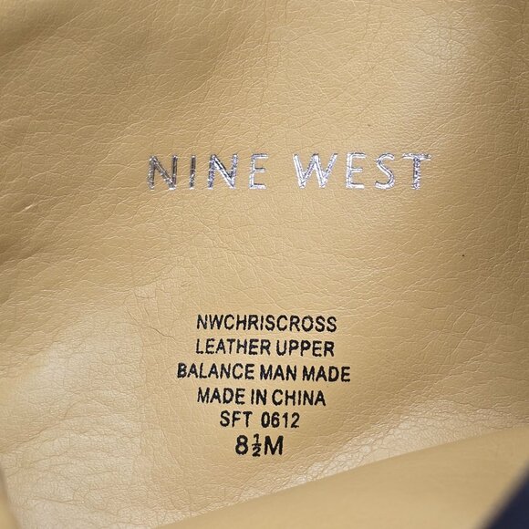 Black Leather Over The Knee Boots 5" Heel Ultra High 8.5 M Nine West Sexy - Picture 5 of 15